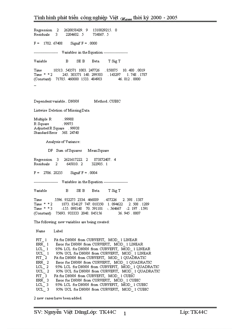 image for page Vận dụng phương pháp dãy số thời gian phân tích tình hình phát triển công nghiệp Việt Nam từ 2000 2005 và dư đoán ngắn hạn đến 2007 1