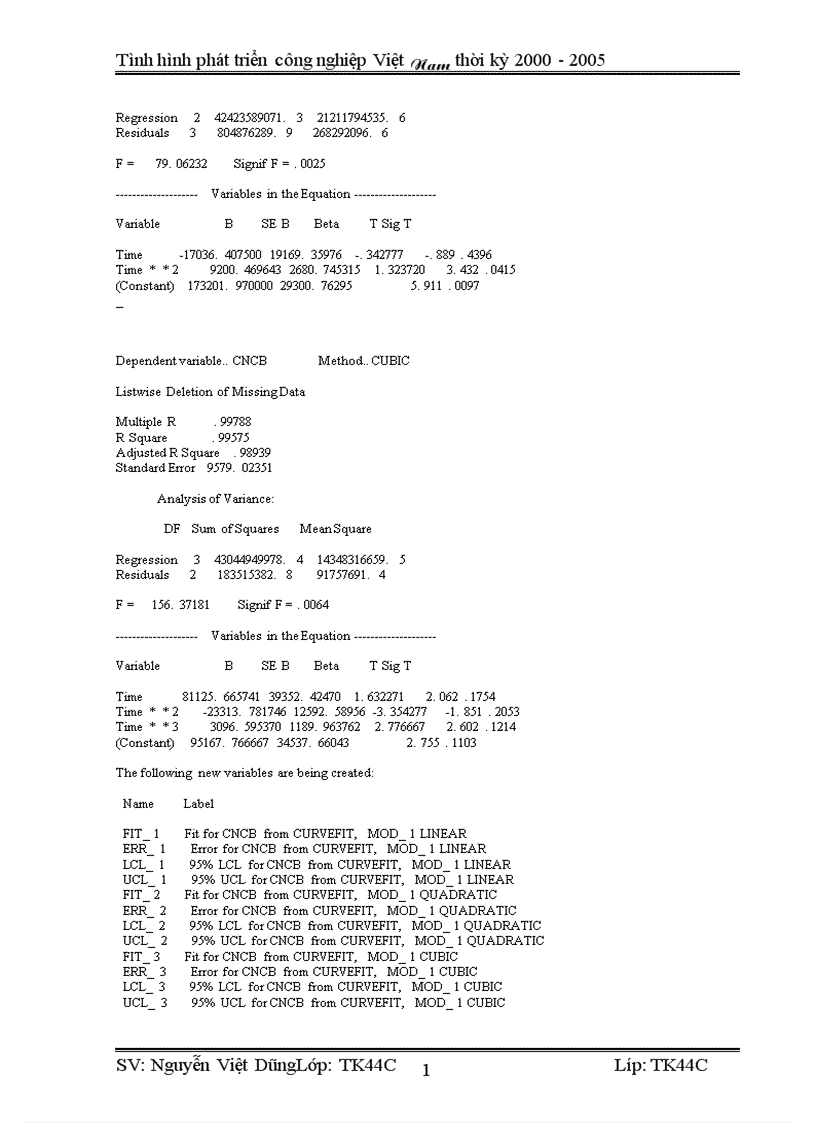 image for page Vận dụng phương pháp dãy số thời gian phân tích tình hình phát triển công nghiệp Việt Nam từ 2000 2005 và dư đoán ngắn hạn đến 2007 1