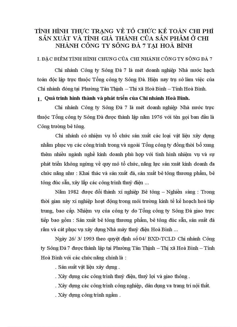 image for page Một số biện pháp nhằm hoàn thiện công tác kế toán chi phí sản xuất và tính giá thành sản phẩm tại Chi nhánh Công ty Sông Đà 7 1