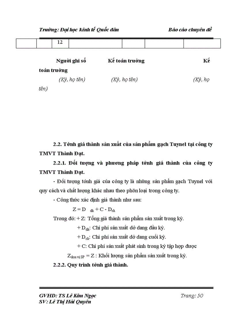 image for page Hoàn thiện kế toán chi phí sản xuất và tính giá thành sản phẩm tại công ty Thương mại vận tải Thành Đạt