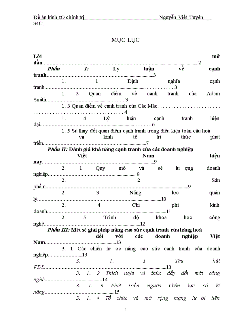 image for page Sức cạnh tranh của hàng hoá Việt Nam thực trạng và giải pháp 1