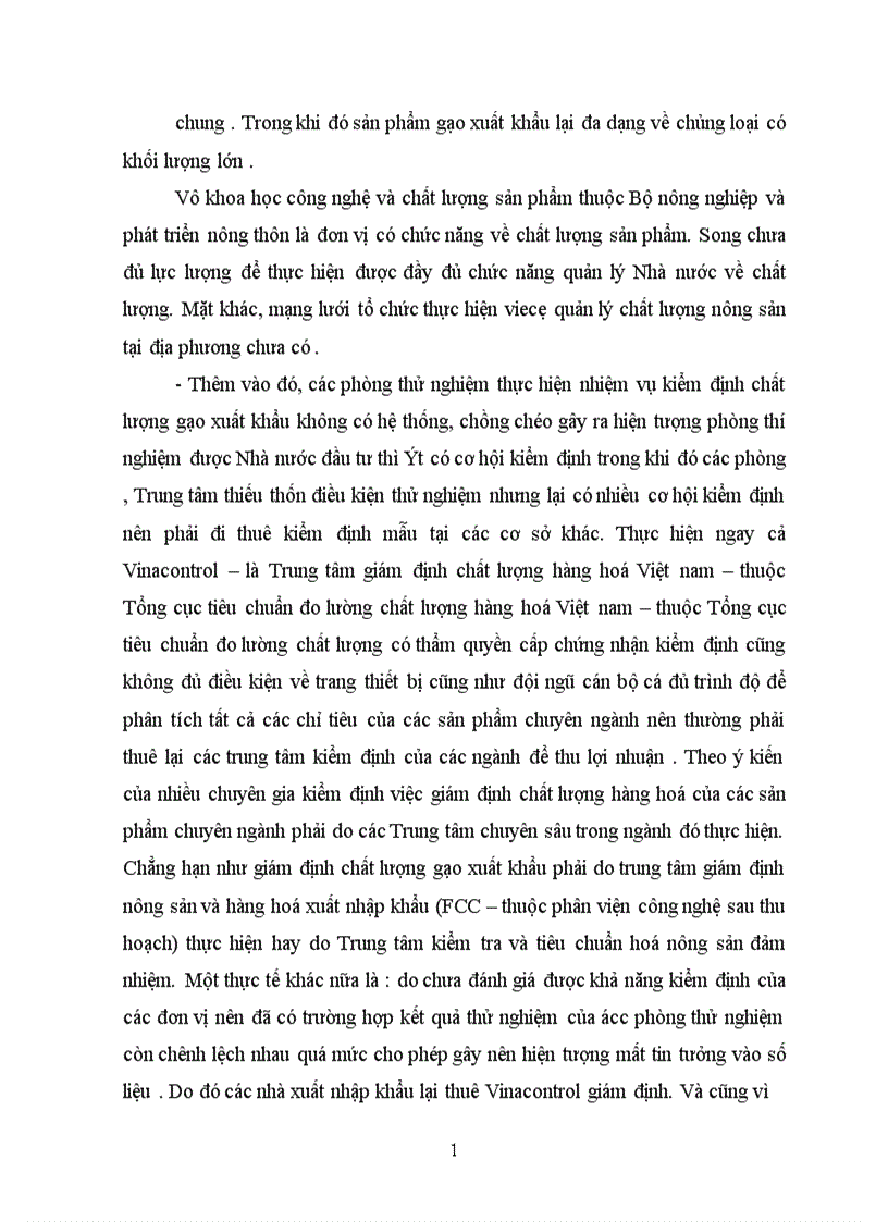 image for page Hiện trạng chất lượng quản lý chất lượng gạo và một số giải pháp nâng cao chất lượng gạo xuất khẩu 1