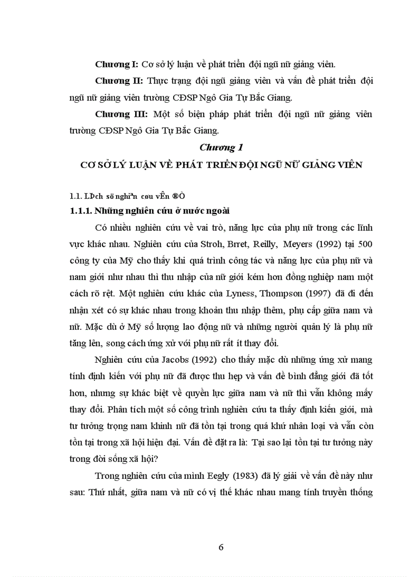 Một số biện pháp phát triển đội ngũ nữ giảng viên trường CĐSP Ngô Gia Tự Bắc Giang 1