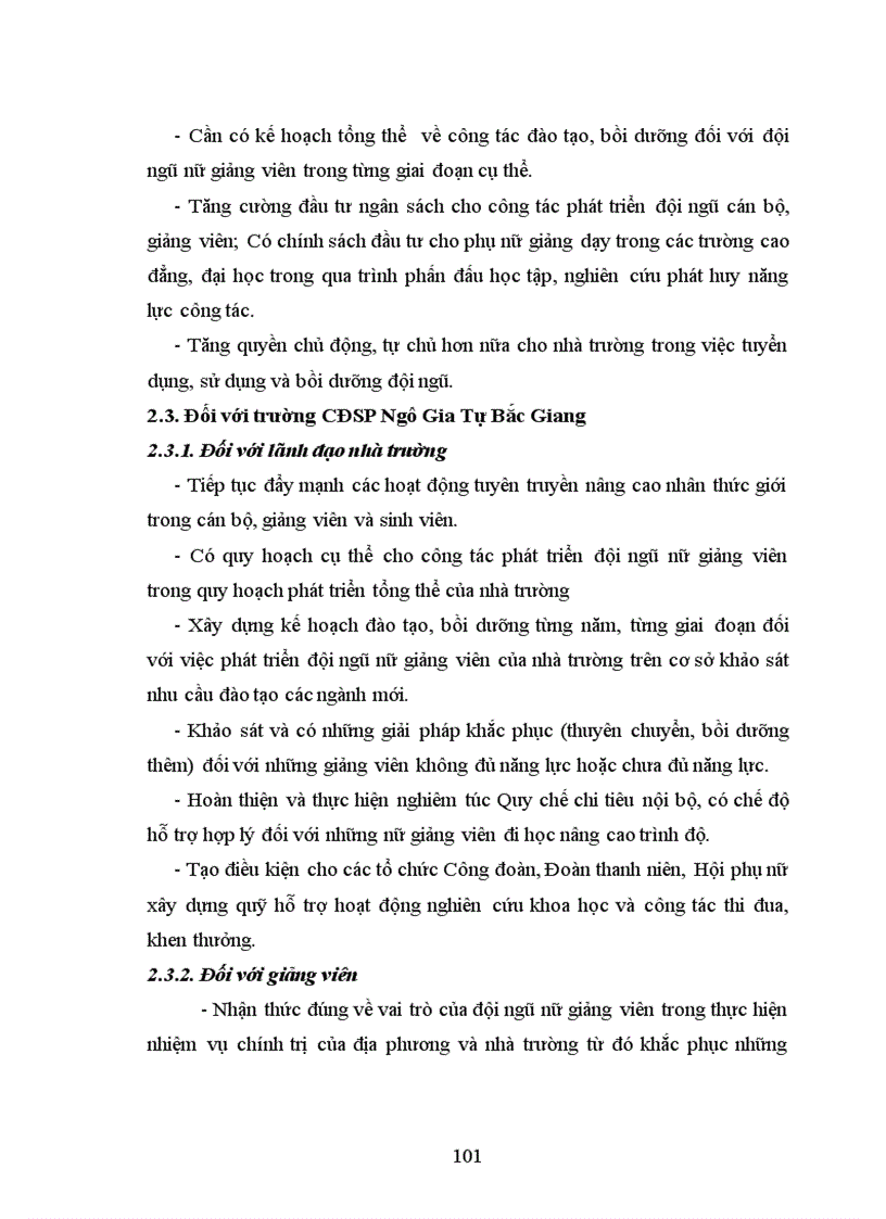 image for page Một số biện pháp phát triển đội ngũ nữ giảng viên trường CĐSP Ngô Gia Tự Bắc Giang 1