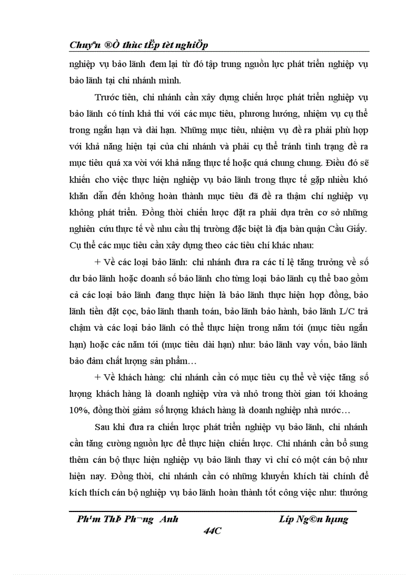 image for page Phát triển nghiệp vụ bảo lãnh tại chi nhánh Ngân hàng Ngoại thương Cầu Giấy 1