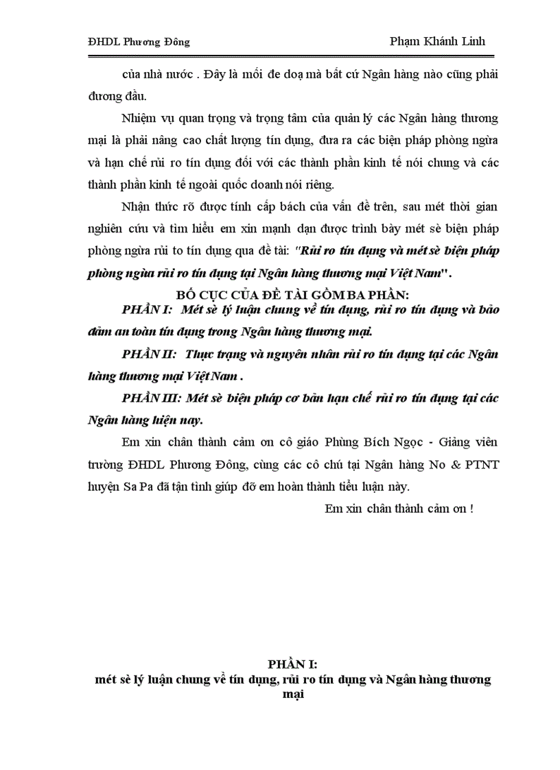 image for page Rủi ro tín dụng và một số biện pháp phòng ngừa rủi ro tín dụng tại Ngân hàng thương mại Việt Nam 1