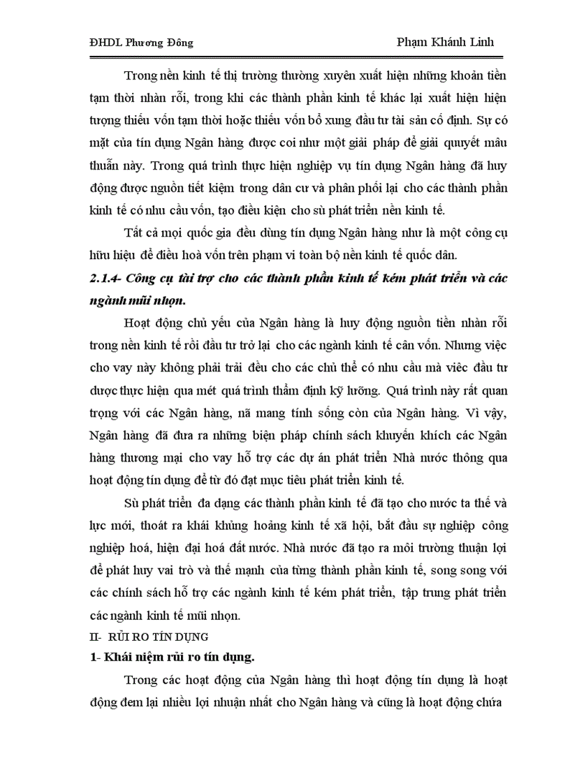 image for page Rủi ro tín dụng và một số biện pháp phòng ngừa rủi ro tín dụng tại Ngân hàng thương mại Việt Nam 1