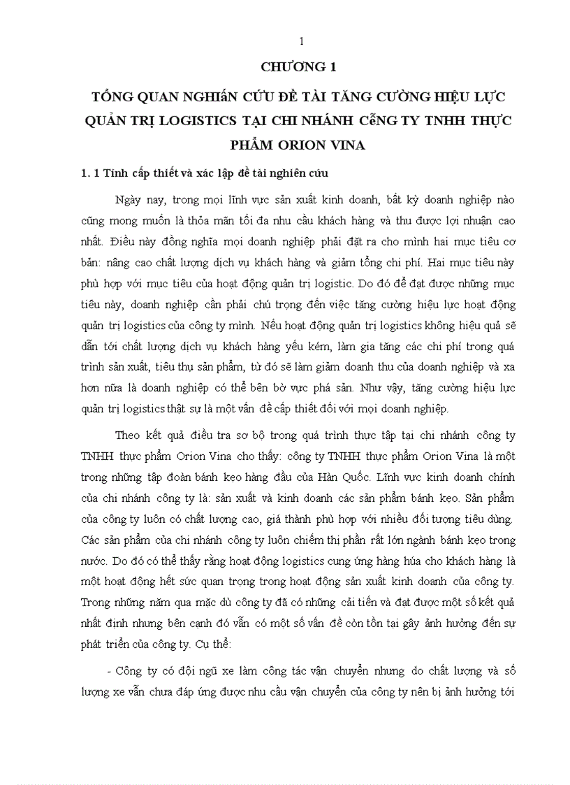 image for page Tăng cường hiệu lực quản trị logistics tại chi nhánh công ty TNHH thực phẩm Orion Vina 1