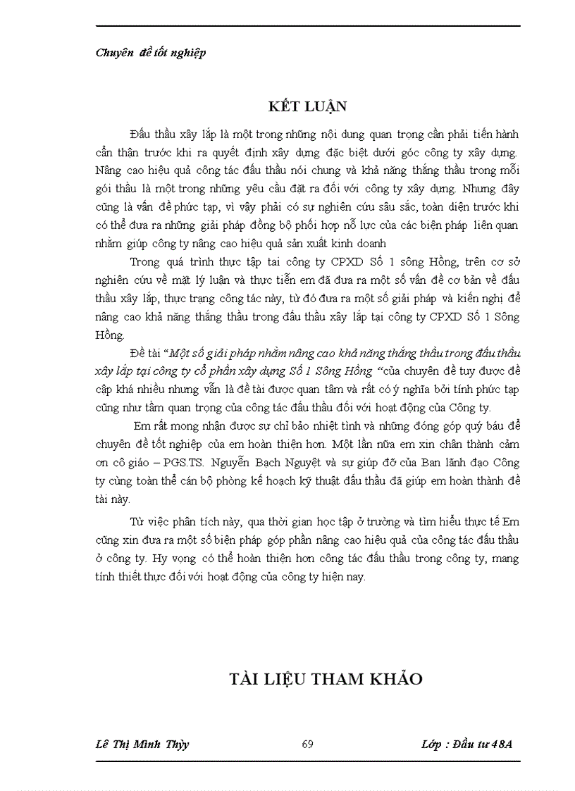 image for page Một số giải pháp nhằm nâng cao khả năng thắng thầu trong đấu thầu xây lắp tại công ty cổ phần xây dựng Số 1 Sông Hồng 1