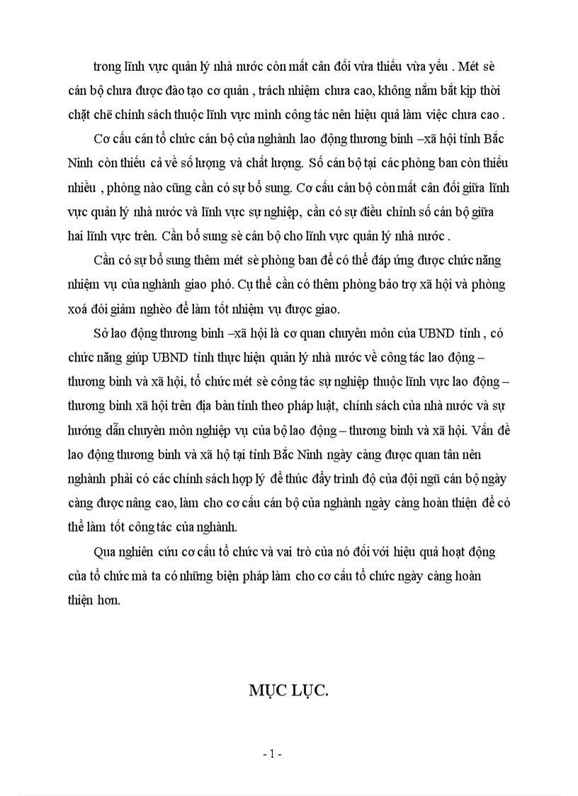 image for page Hoàn thiện cơ cấu tổ chức cán bộ ngành Lao động thương binh và xã hội tỉnh Bắc Ninh