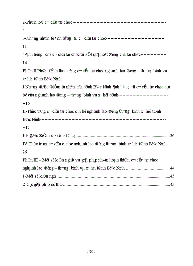 image for page Hoàn thiện cơ cấu tổ chức cán bộ ngành Lao động thương binh và xã hội tỉnh Bắc Ninh