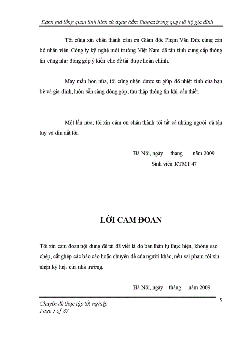 image for page Đánh giá tổng quan tình hình thực hiện hầm Biogas trong quy mô hộ gia đình 1