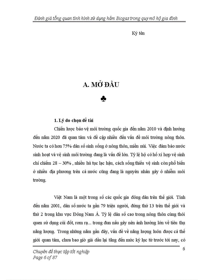 image for page Đánh giá tổng quan tình hình thực hiện hầm Biogas trong quy mô hộ gia đình 1