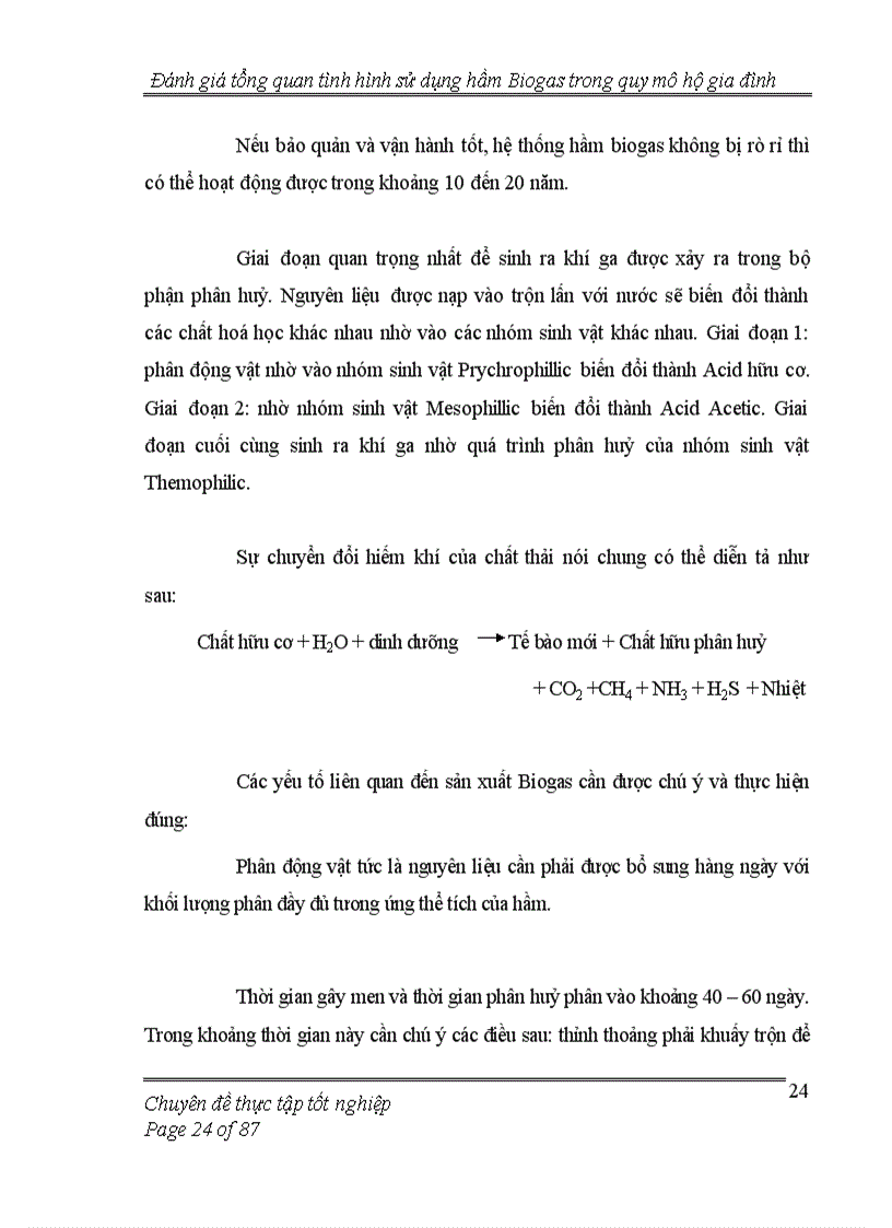 image for page Đánh giá tổng quan tình hình thực hiện hầm Biogas trong quy mô hộ gia đình 1