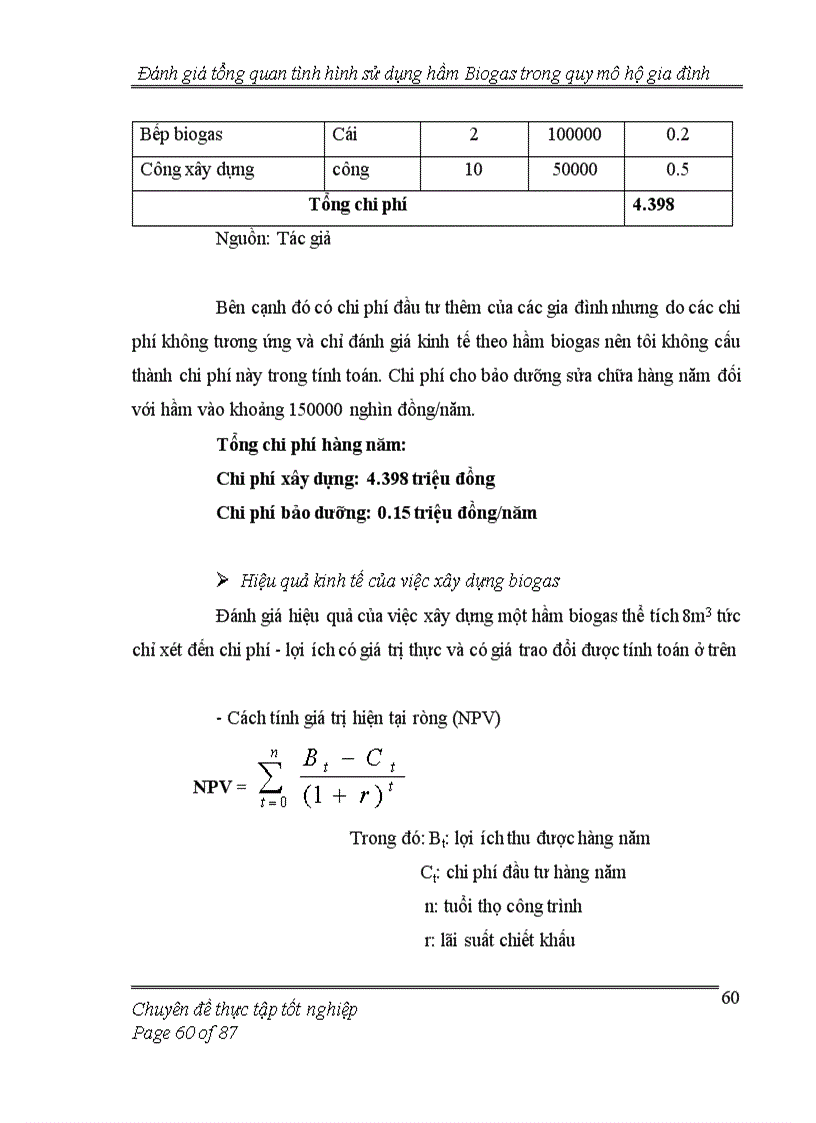 image for page Đánh giá tổng quan tình hình thực hiện hầm Biogas trong quy mô hộ gia đình 1