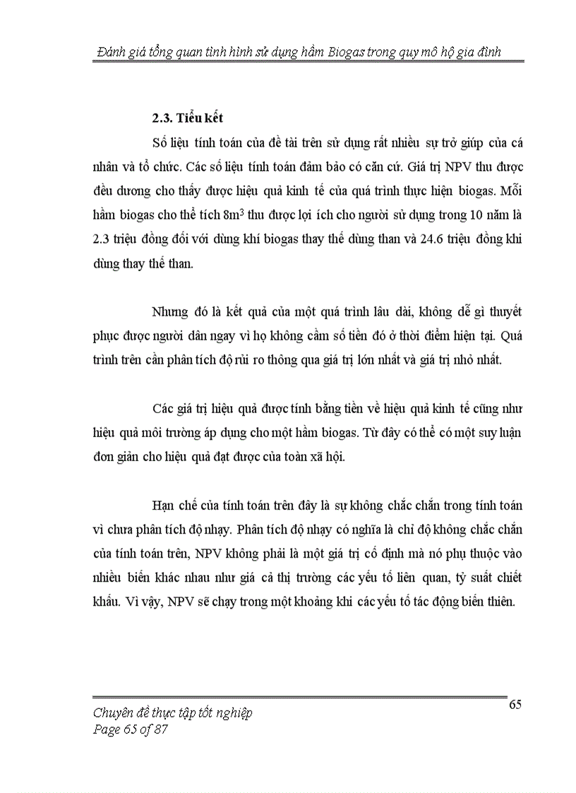 image for page Đánh giá tổng quan tình hình thực hiện hầm Biogas trong quy mô hộ gia đình 1