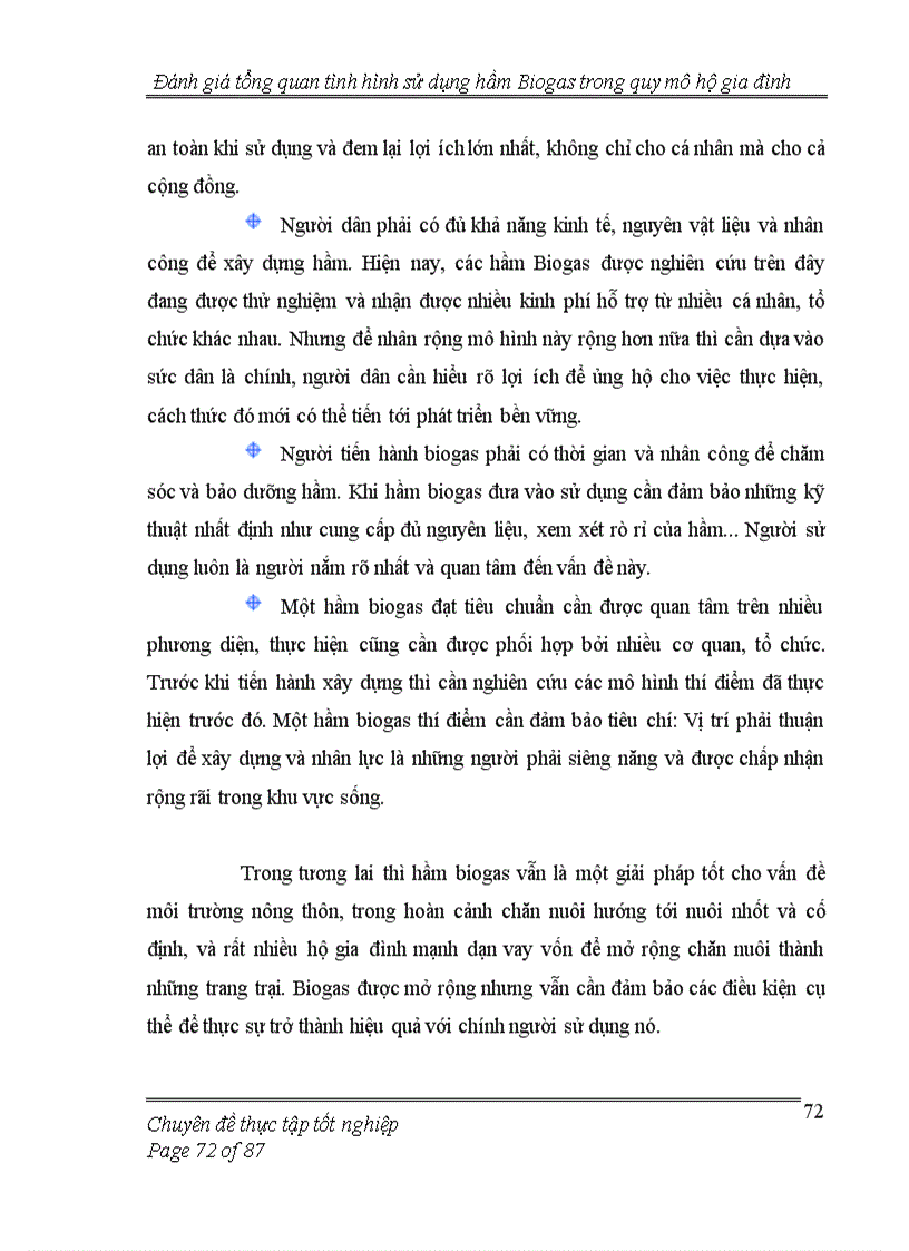 image for page Đánh giá tổng quan tình hình thực hiện hầm Biogas trong quy mô hộ gia đình 1