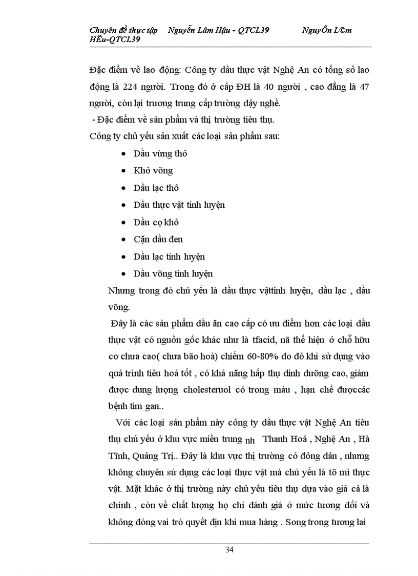 image for page Thực trạng công tác Tiêu chuẩn hoá trong việc nâng cao chất lượng sản phẩm của Công ty Dầu thực vật Nghệ an 1