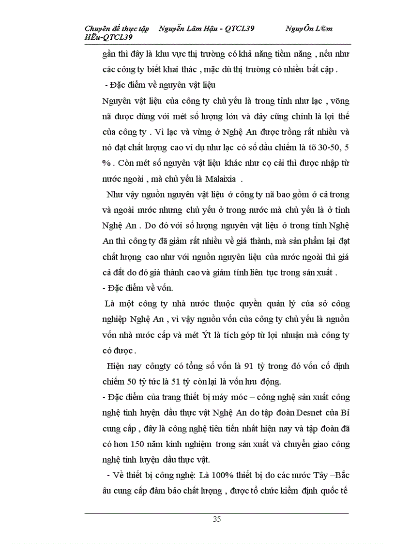 image for page Thực trạng công tác Tiêu chuẩn hoá trong việc nâng cao chất lượng sản phẩm của Công ty Dầu thực vật Nghệ an 1