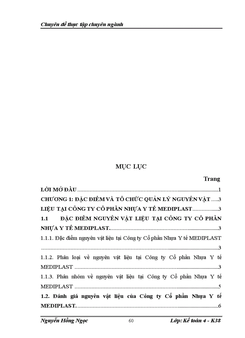 image for page Hoàn thiện kế toán nguyên vật liệu tại Công ty Cổ phần Nhựa Y tế MEDIPLAST 1