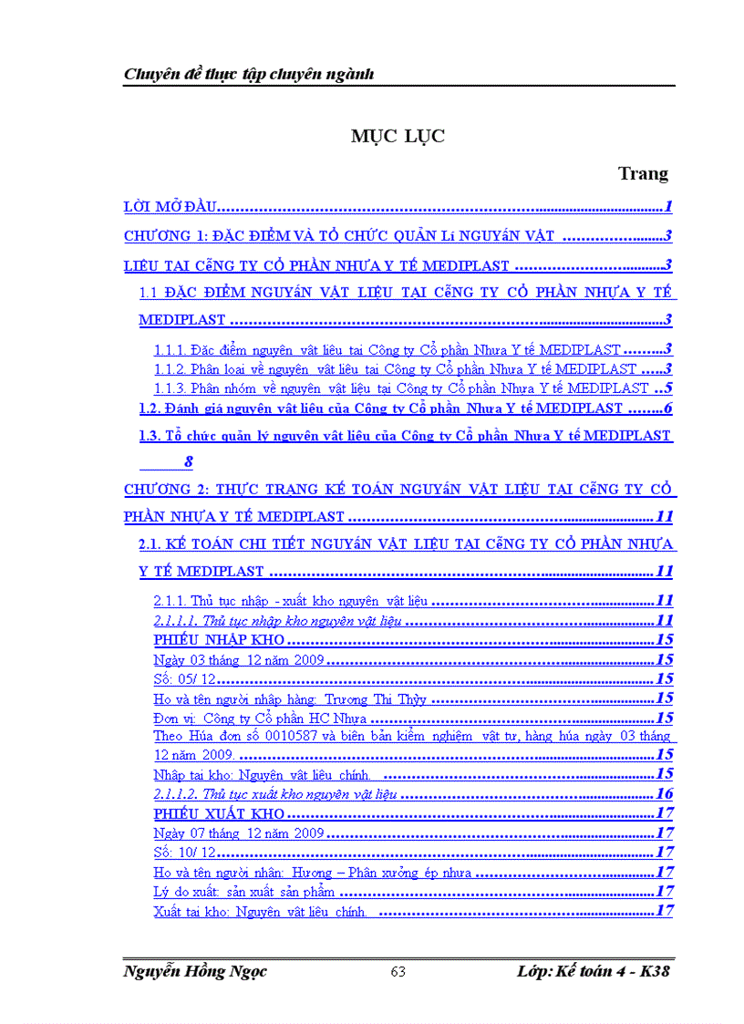 image for page Hoàn thiện kế toán nguyên vật liệu tại Công ty Cổ phần Nhựa Y tế MEDIPLAST 1