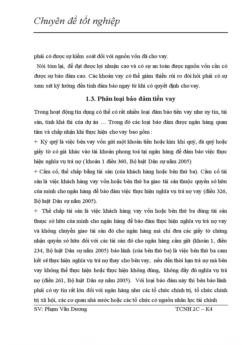 image for page Giải pháp nhằm nâng cao hiệu quả bảo đảm tiền vay bằng thế chấp tài sản trong hoạt động tín dụng tại NHTMCP Hàng Hải 1