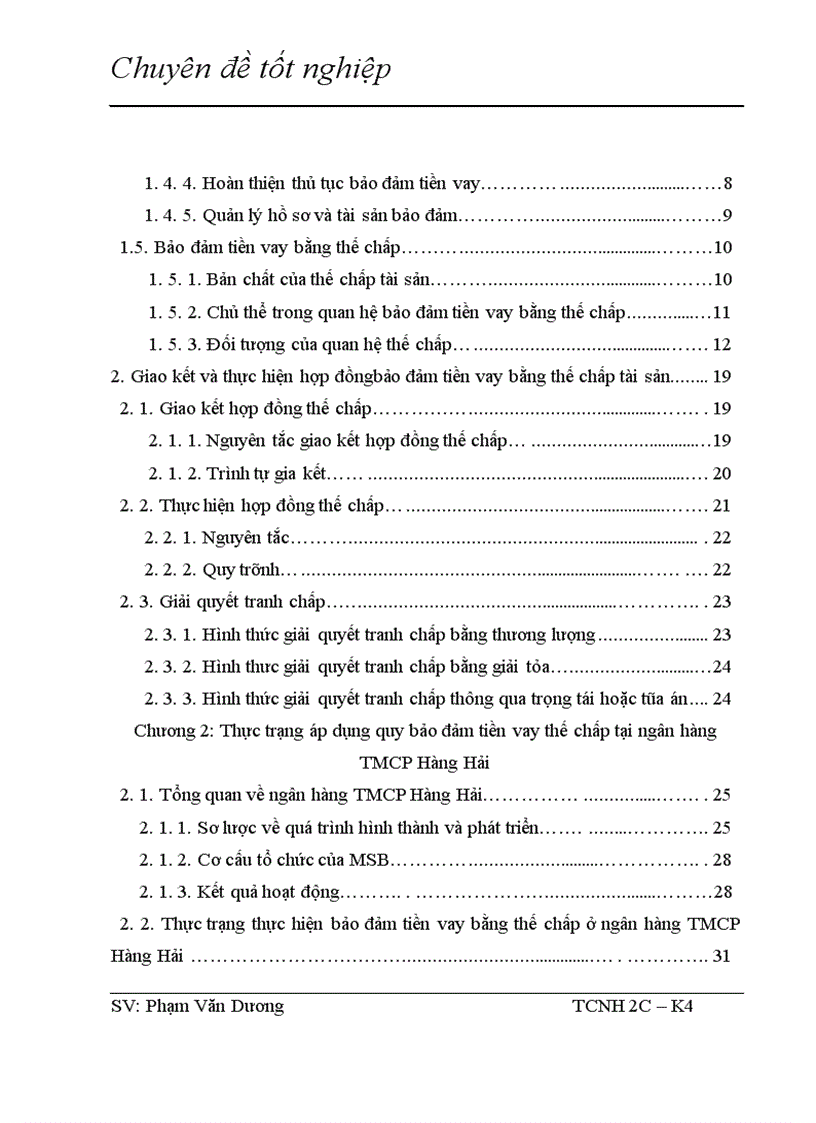 image for page Giải pháp nhằm nâng cao hiệu quả bảo đảm tiền vay bằng thế chấp tài sản trong hoạt động tín dụng tại NHTMCP Hàng Hải 1