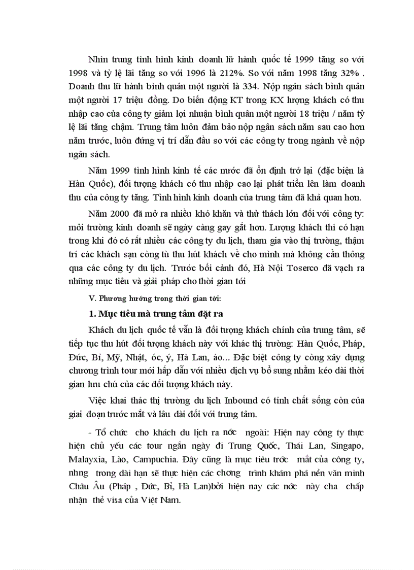 image for page Báo cáo thực tập tổng hợp tại công ty du lịch dịch vụ Hà Nội 1