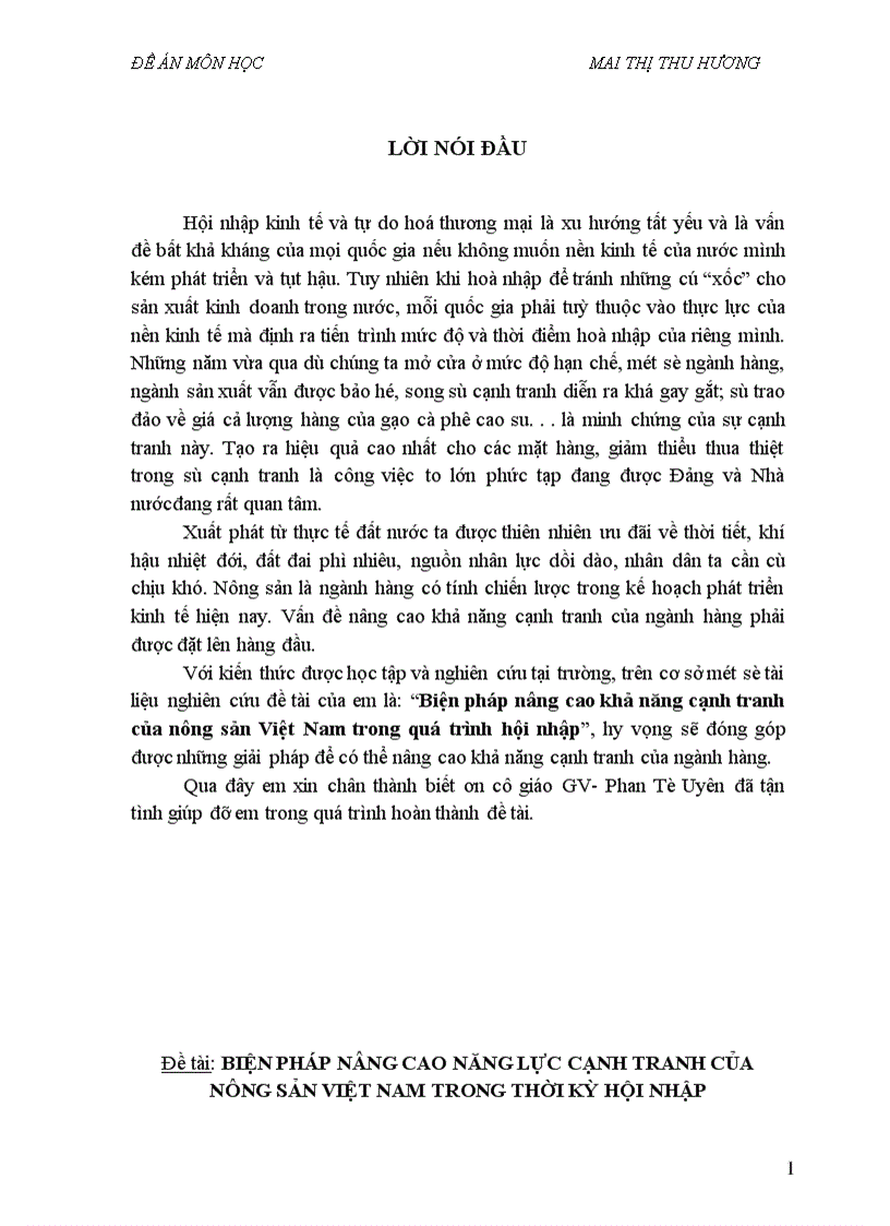 image for page Biện pháp nâng cao năng lực cạnh tranh của nông sản Việt Nam trong thời kỳ hội nhập
