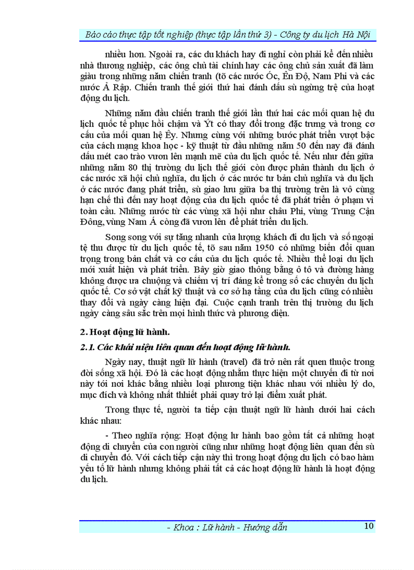 image for page Báo cáo thực tập tại tổng công ty Du lịch Hà Nội và Công ty CP DL TM dân chủ