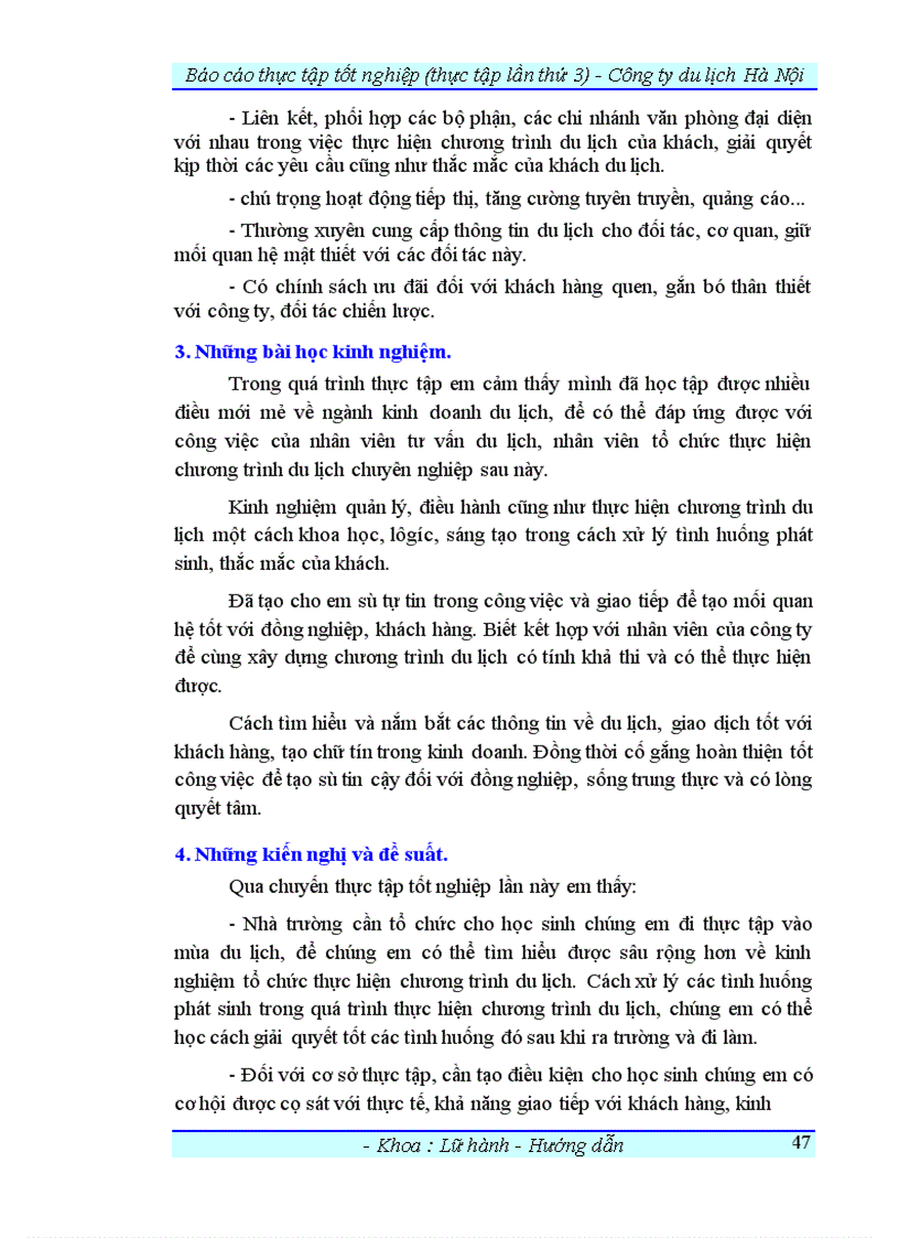 image for page Báo cáo thực tập tại tổng công ty Du lịch Hà Nội và Công ty CP DL TM dân chủ