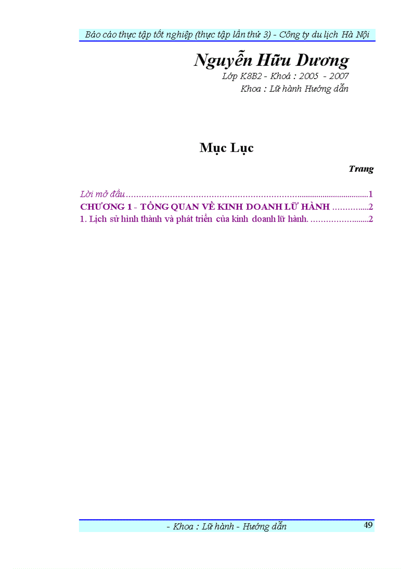 image for page Báo cáo thực tập tại tổng công ty Du lịch Hà Nội và Công ty CP DL TM dân chủ