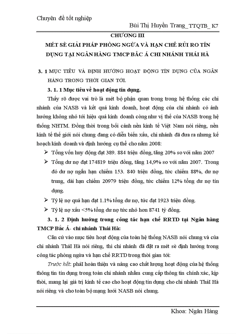 image for page Một số giải pháp phòng ngừa và hạn chế rủi ro trong hoạt động tín dụng của ngân hàng TMCP Bắc Á 1