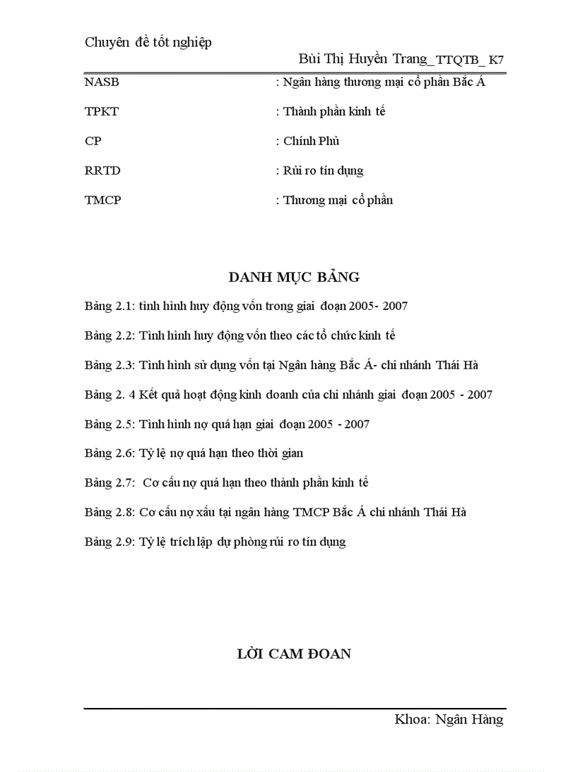 image for page Một số giải pháp phòng ngừa và hạn chế rủi ro trong hoạt động tín dụng của ngân hàng TMCP Bắc Á 1