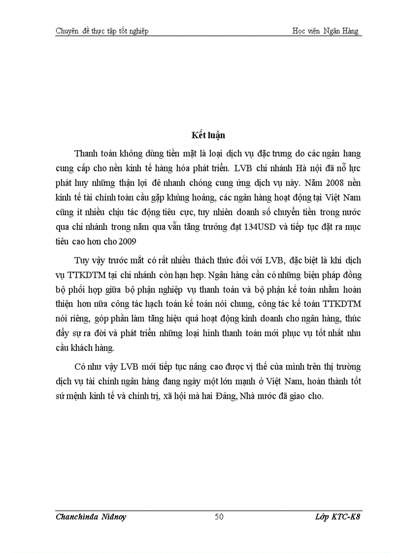 image for page Hoàn thiện công tác kế toán nghiệp vụ thanh toán không dùng tiền mặt tại Ngân Hàng Liên doanh Lào Việt chi nhánh Hà Nội