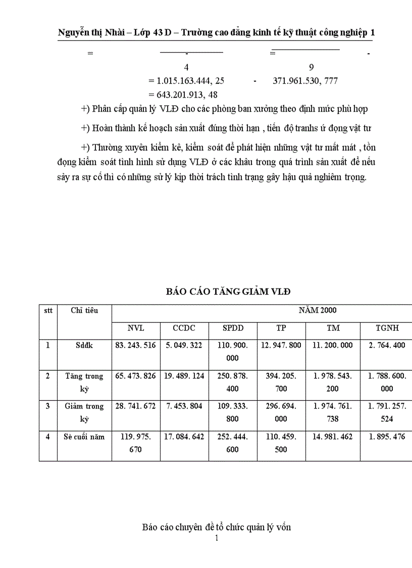 image for page Một số kiến nghị trong quá trình tìm hiểu công tác quản lý vốn tại công ty Đồng Tháp