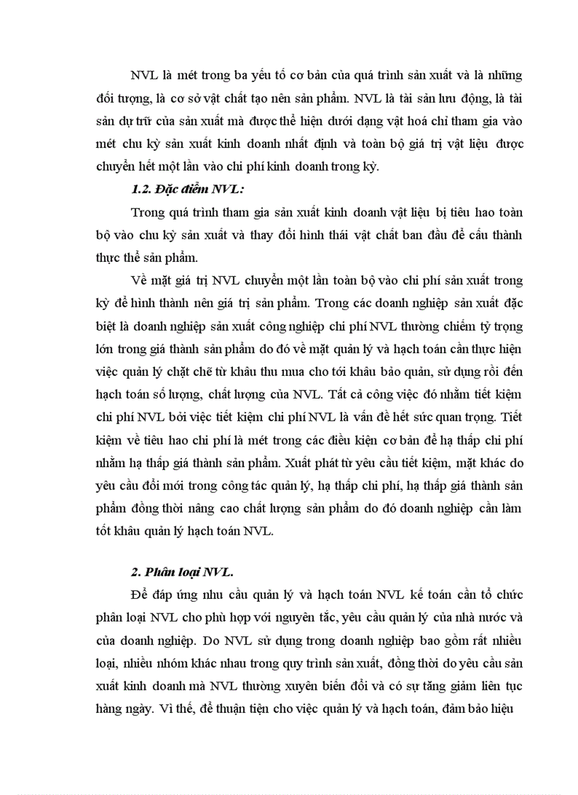 Hoàn thiện công tác kế toán NVL tại công ty phát triển kinh tế kỹ thuật Việt Nam 1