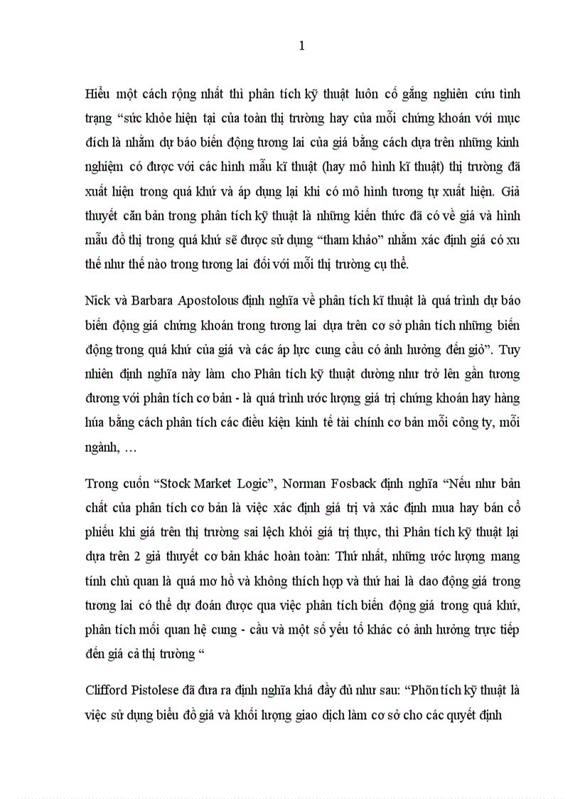 image for page Phân tích kĩ thuật và ứng dụng một số chỉ báo để tính tóan đối với một số cổ phiếu trên thị trường chứng khóan Việt Nam