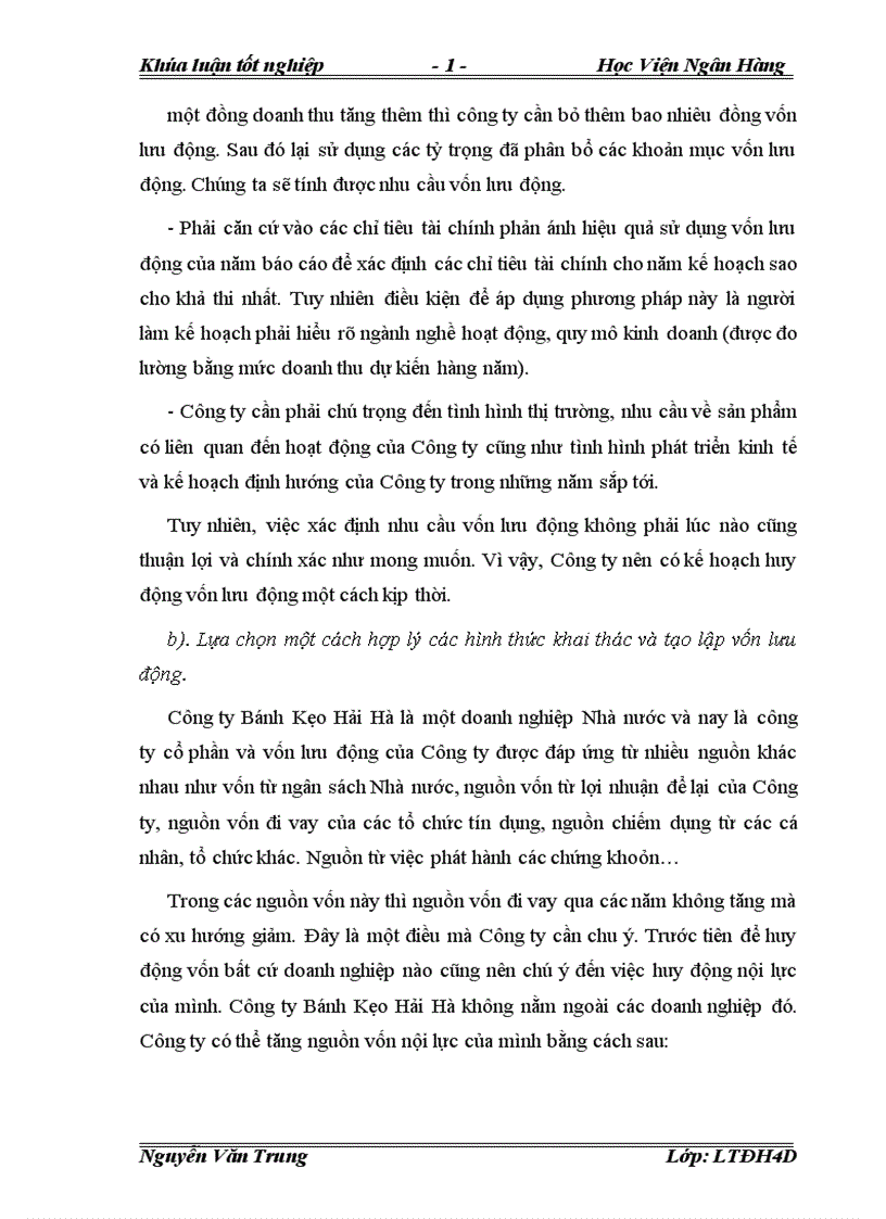 image for page Vốn lưu động và Giải pháp nâng cao hiệu quả sử dụng vốn lưu động tại Công ty Cổ Phần Bánh Kẹo Hải Hà 1
