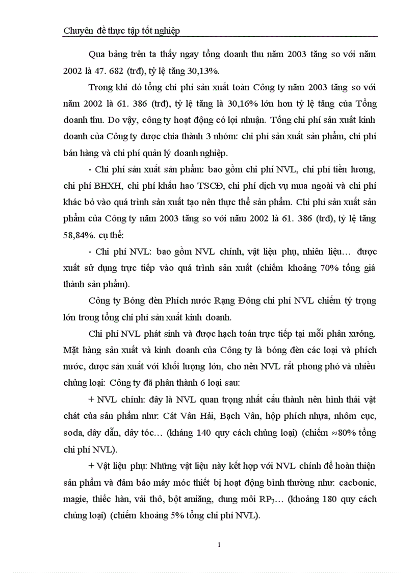 image for page Chi phí sản xuất điều kiện và các giải pháp hạ thấp chi phí sản xuất kinh doanh tại Công ty Bóng đèn Phích nước Rạng Đông 1