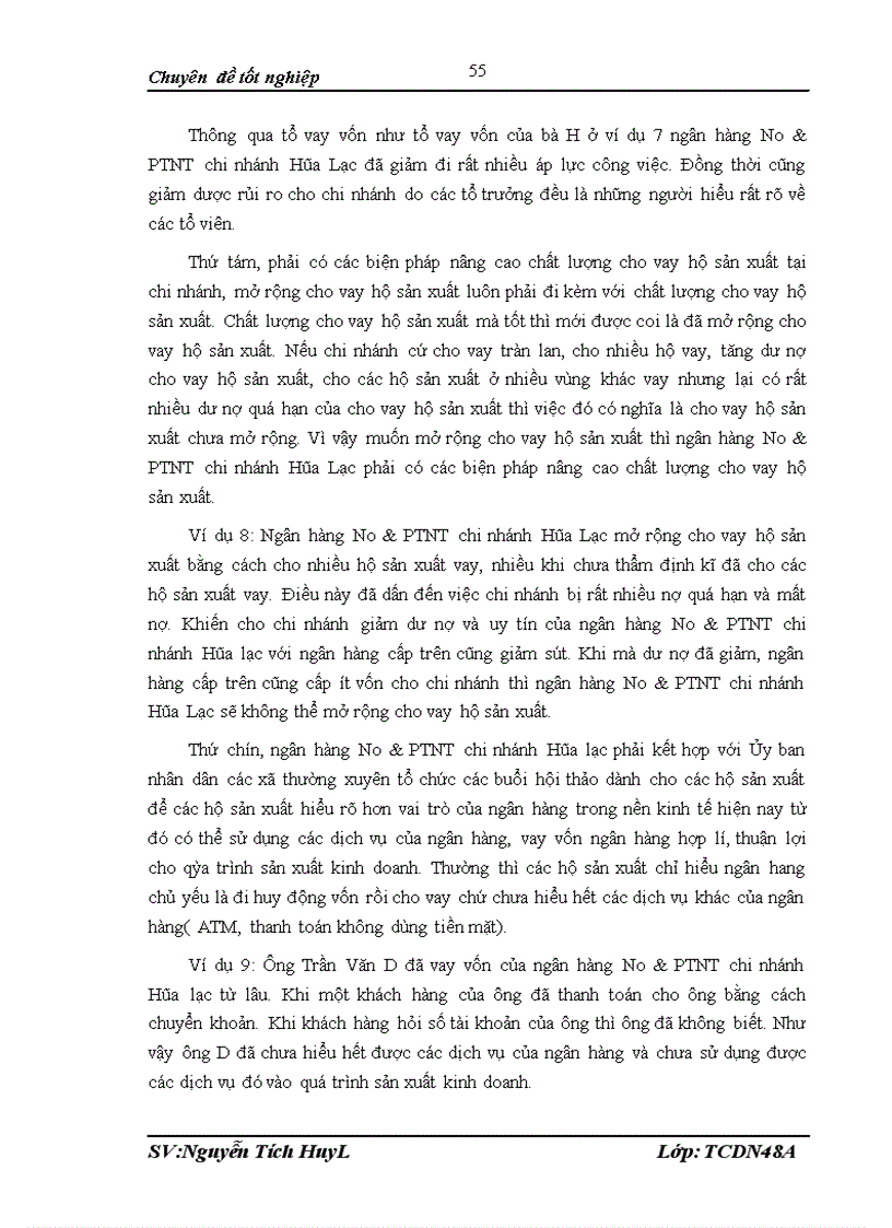 image for page Mở rộng cho vay hộ sản xuất tại ngân hàng nông nghiệp và Phát triển nông thôn Việt Nam chi nhánh Hòa Lạc 1