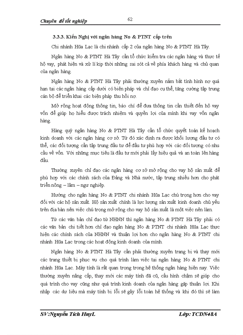 image for page Mở rộng cho vay hộ sản xuất tại ngân hàng nông nghiệp và Phát triển nông thôn Việt Nam chi nhánh Hòa Lạc 1