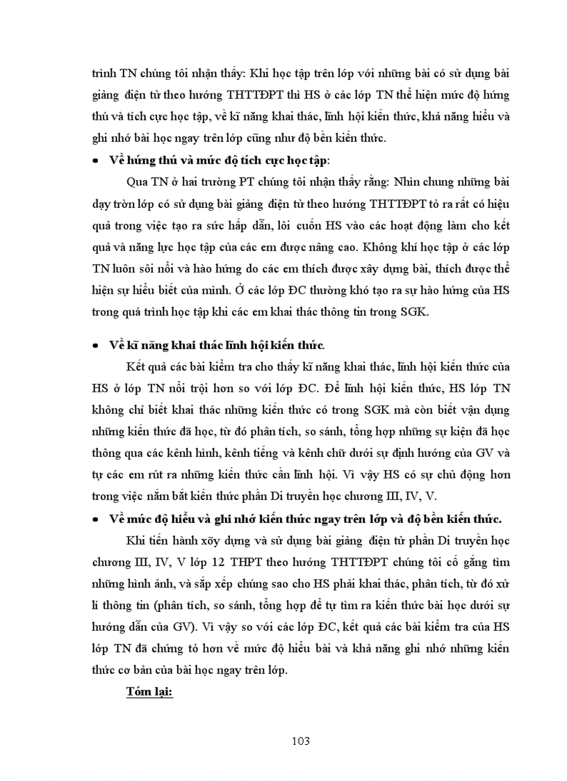 image for page Xây dựng và sử dụng bài giảng điện tử chương III IV V phần Di truyền học Sinh học lớp 12 theo hướng tích hợp truyền thông đa phương tiện 1