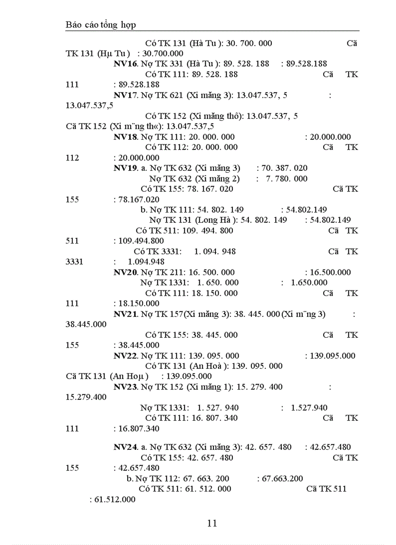 image for page Báo cáo tổng hợp kế toán tại Công ty TNHH Trang trí nội ngoại thất Đồng Tâm