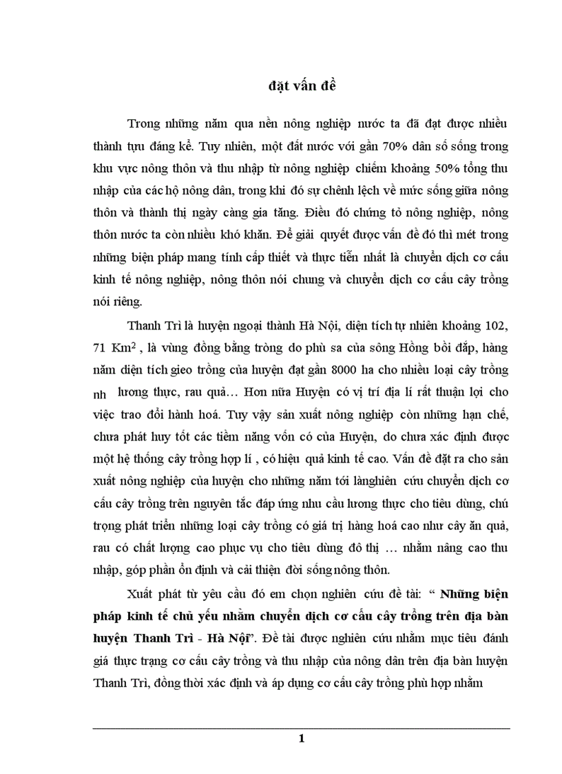 image for page Những biện pháp kinh tế chủ yếu nhằm chuyển dịch cơ cấu cây trồng trên địa bàn huyện Thanh Trì Hà Nội
