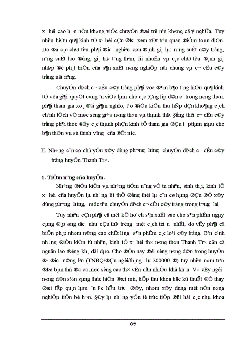 image for page Những biện pháp kinh tế chủ yếu nhằm chuyển dịch cơ cấu cây trồng trên địa bàn huyện Thanh Trì Hà Nội