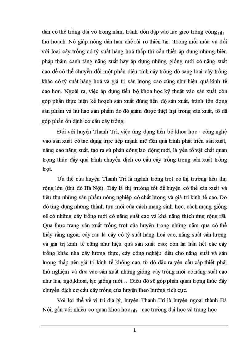 image for page Những biện pháp kinh tế chủ yếu nhằm chuyển dịch cơ cấu cây trồng trên địa bàn huyện Thanh Trì Hà Nội