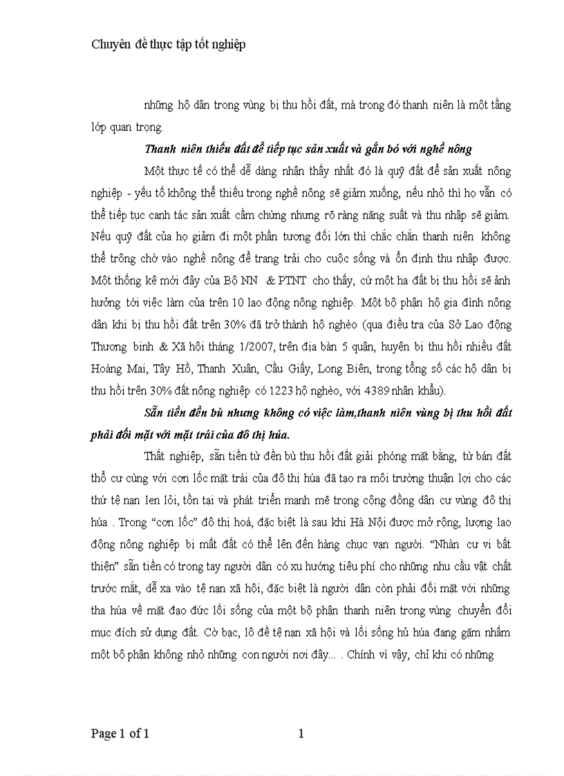 image for page Tạo việc làm cho thanh niên vùng bị thu hồi đất khu vực đồng bằng Bắc Bộ 1