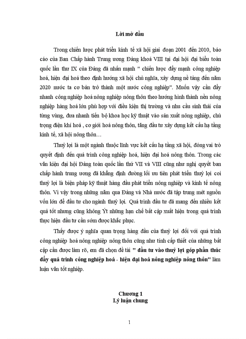 image for page Đầu tư vào thuỷ lợi góp phần thúc đẩy quá trình công nghiệp hoá hiện đại hoá nông nghiệp nông thôn 1