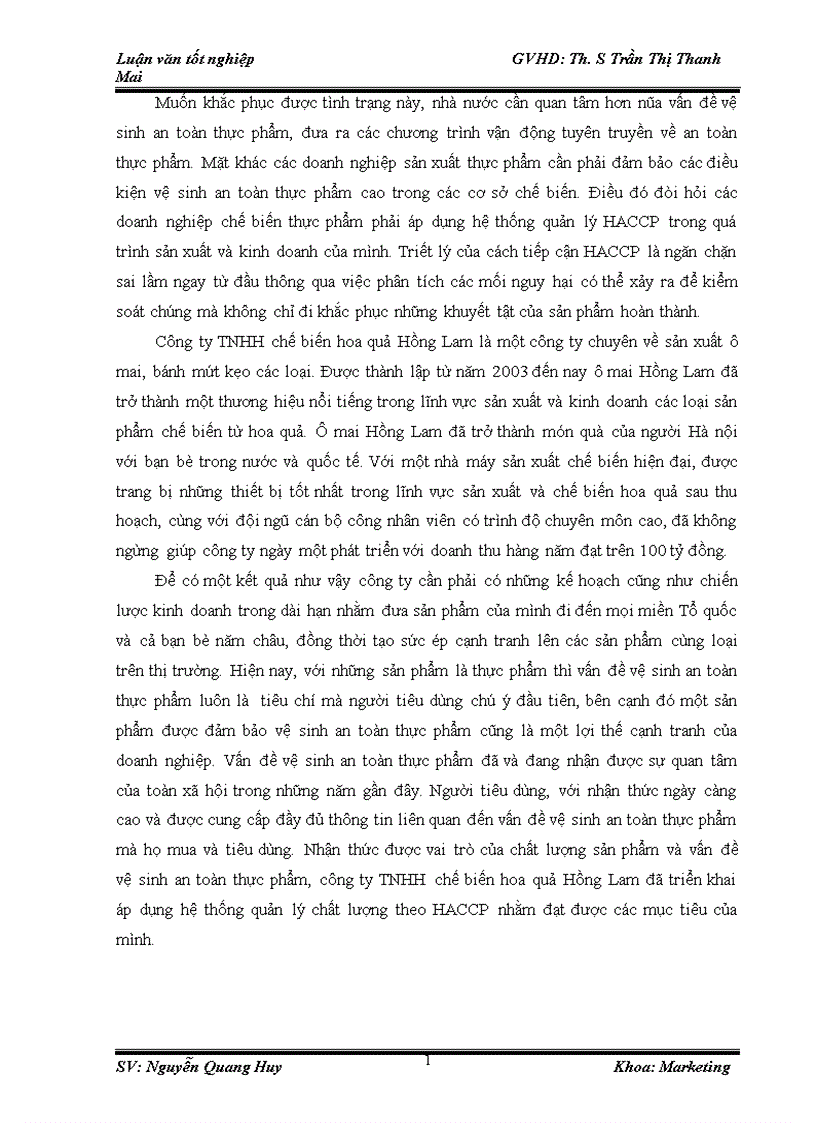 image for page Phương pháp nghiên cứu và phân tích kết quả phân tích thực trạng hệ thống quản lý chất lượng theo haccp tại công ty tnhh chế biến hoa quả hồng lam
